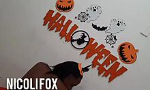 Halloween-themed anal action with a Latina babe