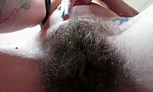 Hairy pussy and hairy bush on amateur video